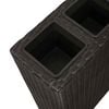 vidaXL Garden Raised Bed with 4 Pots 2 pcs Poly Rattan Black(2x41084)