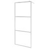 vidaXL Walk-in Shower Wall with Clear ESG Glass 100x195 cm