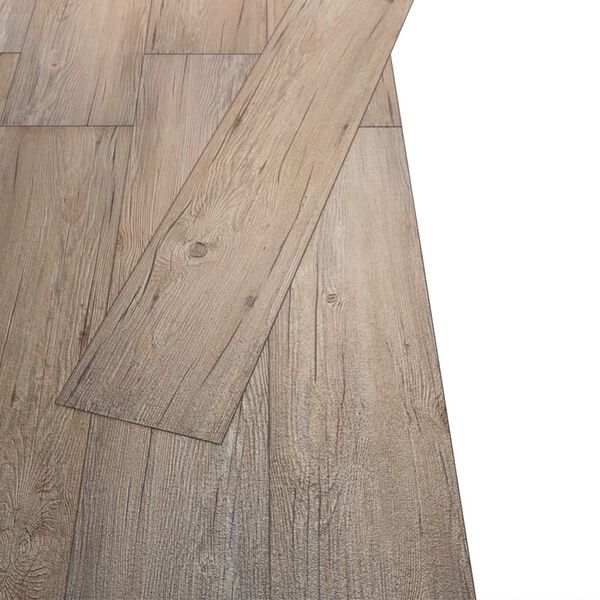 vidaXL Non Self-adhesive PVC Flooring Planks 5.26 m² 2 mm Oak Brown