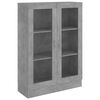 vidaXL Vitrine Cabinet Concrete Grey 82,5x30,5x115 cm Engineered Wood