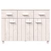 vidaXL Sideboard HAMAR White 113x40x80 cm Solid Wood Pine