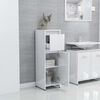vidaXL 3 Piece Bathroom Furniture Set High Gloss White Engineered Wood