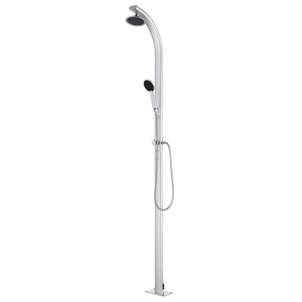 vidaXL Garden Shower with Brown Base 220 cm Aluminium