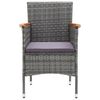 vidaXL 5 Piece Garden Dining Set Grey