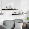 vidaXL Picture Frame Ledge Shelves 2 pcs Black 80x9x3 cm MDF