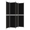 vidaXL 4-Panel Room Divider Black 200x220 cm Fabric