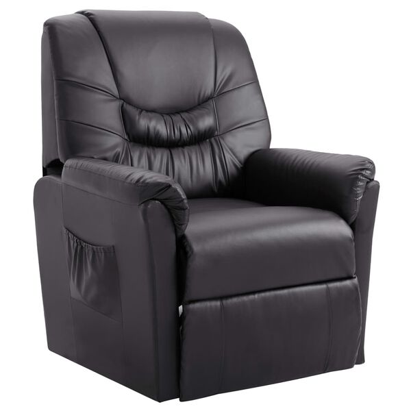 vidaXL Reclining Chair Grey Faux Leather