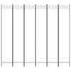 vidaXL 6-Panel Room Divider White 240x220 cm Fabric