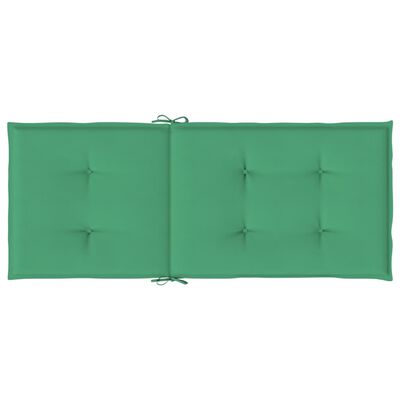 vidaXL Garden Highback Chair Cushions 6 pcs Green 120x50x3 cm Fabric