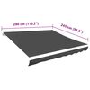 vidaXL Awning Top Sunshade Canvas Anthracite 300x250 cm