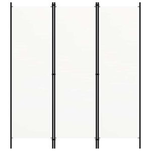 vidaXL 3-Panel Room Divider White 150x180 cm