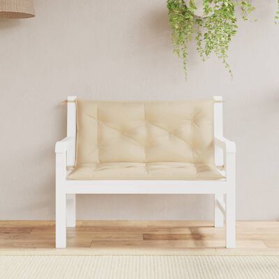 vidaXL Garden Bench Cushions 2 pcs Beige 100x50x7cm Oxford Fabric