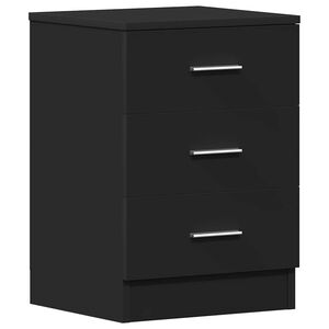 vidaXL Bedside Cabinet | Black | Engineered wood | Standard | Bedside Cabinet