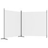 vidaXL 2-Panel Room Divider White 348x180 cm Fabric