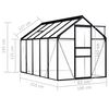 vidaXL Greenhouse Anthracite Aluminium 5.89 m²
