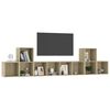 vidaXL 5 Piece TV Cabinet Set Sonoma Oak Engineered Wood