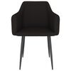 vidaXL Dining Chairs 2 pcs Black Fabric