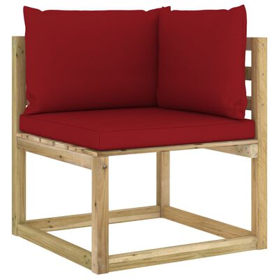 vidaXL 8 Piece Garden Lounge Set with Cushions Impregnated Pinewood