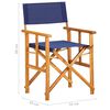 vidaXL Director's Chairs 2 pcs Solid Acacia Wood Blue
