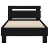 vidaXL Bed Frame without Mattress with Headboard Black 90x200 cm