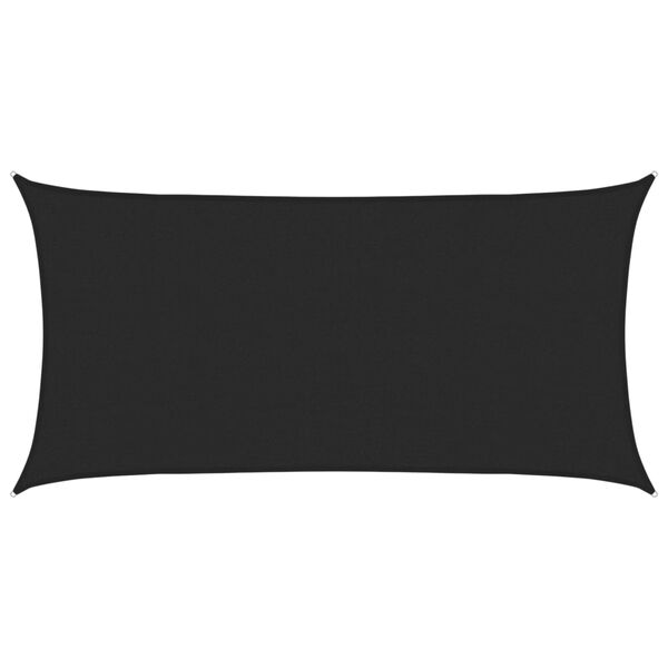 vidaXL Sunshade Sail 160 g/m&sup2; Black 2.5x4.5 m HDPE