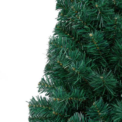 vidaXL Artificial Half Pre-lit Christmas Tree with Ball Set Green 180 cm