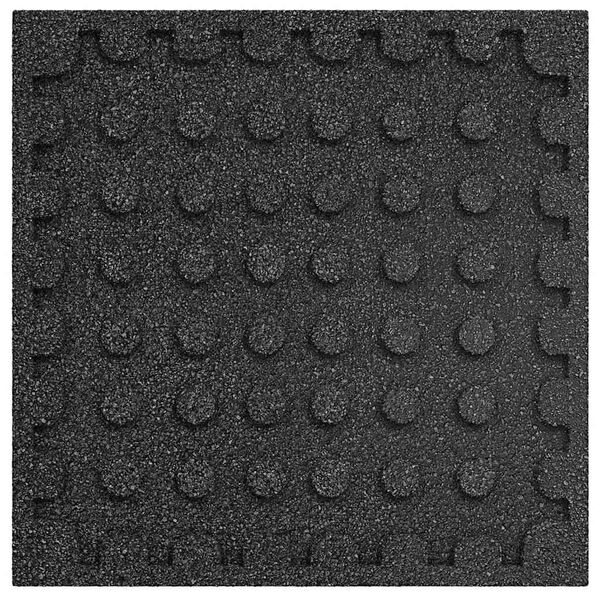 vidaXL Fall Protection Tiles 24 pcs Rubber 50x50x3 cm Black