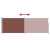 vidaXL Patio Retractable Side Awning 100x300 cm Brown