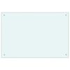 vidaXL Kitchen Backsplash White 90 x 60 cm Tempered Glass