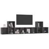 vidaXL 5 Piece TV Cabinet Set Grey Engineered Wood
