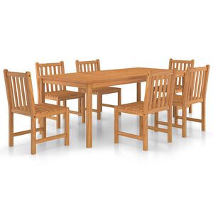 vidaXL 7 Piece Garden Dining Set 200x100 cm Solid Teak Wood