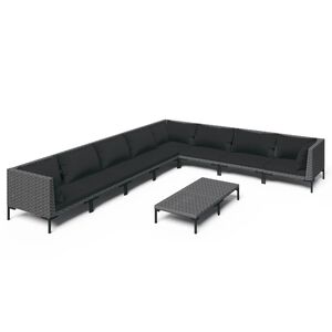 vidaXL Garden Lounge Set | Dark Grey, Black
