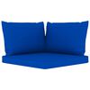 vidaXL 6 Piece Garden Lounge Set with Blue Cushions