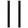 2 Telescopic Table Legs Black 710 mm-1100 mm