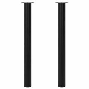 vidaXL Table Leg | Set of 2 | Black | Iron | Telescopic tech