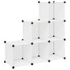 vidaXL Storage Cube Organiser with 6 Compartments White