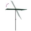 vidaXL Garden Parasol with Aluminium Pole 180x110 cm Green