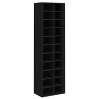 vidaXL Shoe Cabinet Black 54x34x183 cm Engineered Wood