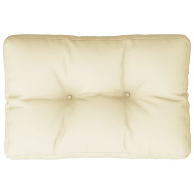 vidaXL Pallet Cushion Cream 50x40x12 cm Fabric