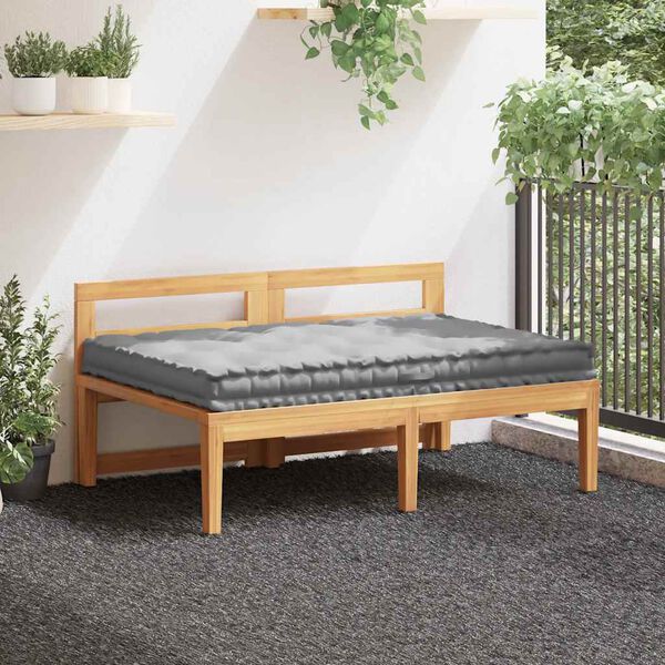 vidaXL Pallet Floor Cushion Cotton 120x80x10 cm Grey