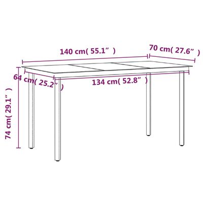 vidaXL 5 Piece Outdoor Dining Set with Cushions Grey and Black