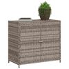 vidaXL Garden Storage Cabinet Grey 83x45x76 cm Poly Rattan