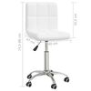 vidaXL Swivel Dining Chair White Faux Leather