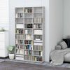 vidaXL CD Cabinet Concrete Grey 102x16x177.5 cm Engineered Wood