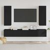 vidaXL 5 Piece TV Cabinet Set Black Engineered Wood