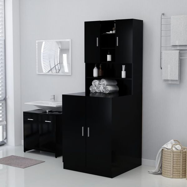 vidaXL Washing Machine Cabinet Black