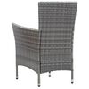 vidaXL 5 Piece Outdoor Dining Set with Cushions Poly Rattan Grey