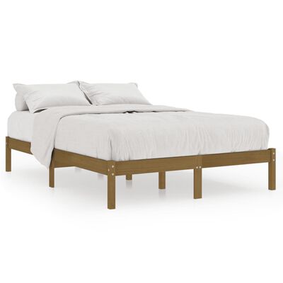 vidaXL Bed Frame without Mattress Honey Brown Solid Wood 120x200 cm