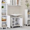 vidaXL 3 Piece Bathroom Furniture Set White Engineered Wood