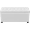 vidaXL Storage Ottoman Artificial Leather White
